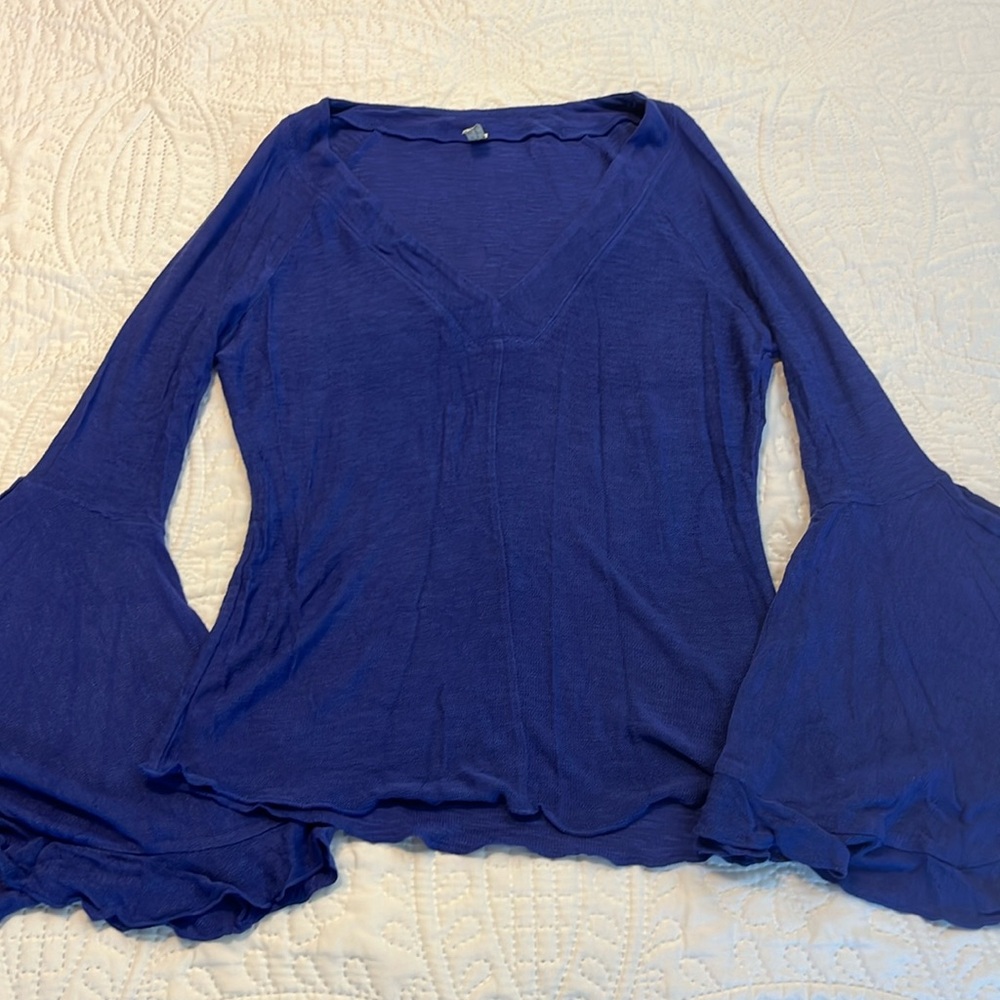 Free People bell sleeve top
